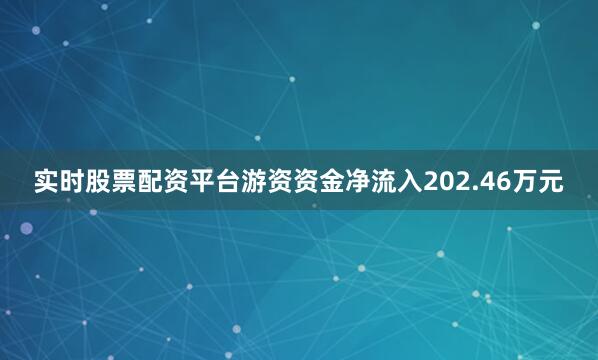 实时股票配资平台游资资金净流入202.46万元